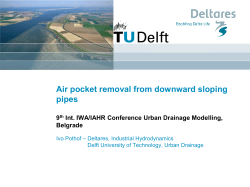 Air pocket removal from downward sloping pipes