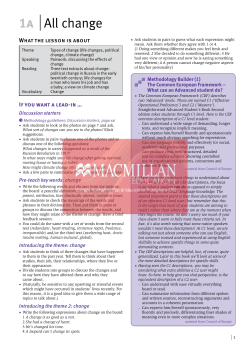 1a All change - Macmillan English