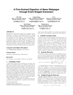 A Fine-Grained Digestion of News Webpages through Event Snippet