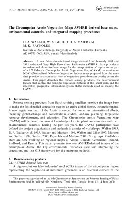 The Circumpolar Arctic Vegetation Map