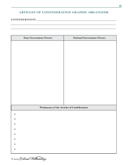 ARTICLES OF CONFEDERATION GRAPHIC ORGANIzER