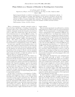 Phase Defects as a Measure of Disorder in
