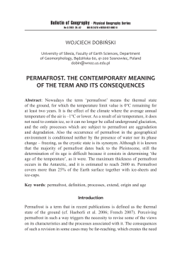 permafrost. the contemporary meaning of the term and its