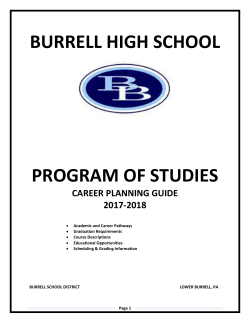 burrell high school program of studies