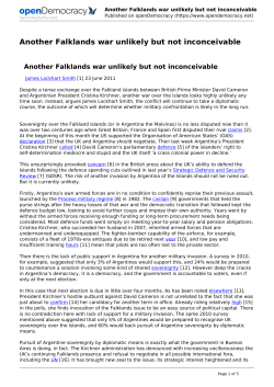 Another Falklands war unlikely but not