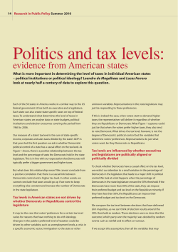 Politics and tax levels: evidence from American states