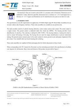 FAKRA Right-Angle Application Specification