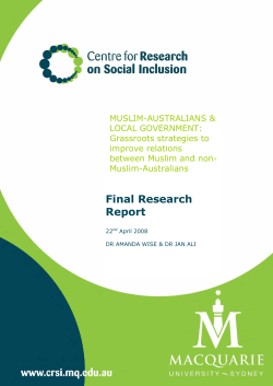 Muslim Australians and Local Government