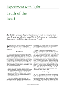 Truth of the heart - Experiment with Light