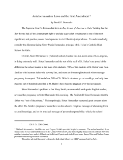 Antidiscrimination Laws and the First Amendment