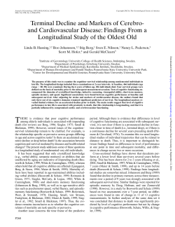 Terminal Decline and Markers of Cerebro