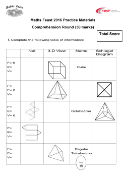 Maths Feast 2016 Practice Materials Comprehension Round (30