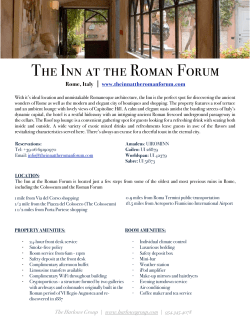 The Inn at the Roman Forum Information