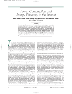 Power Consumption and Energy Efficiency in the Internet