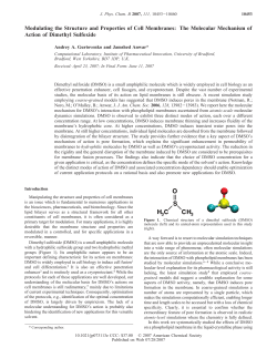 Modulating the Structure and Properties of Cell Membranes