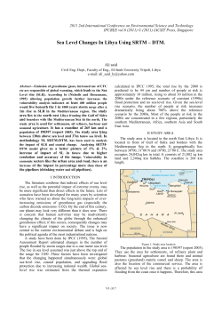 Sea Level Changes In Libya Using SRTM &ndash; DTM.