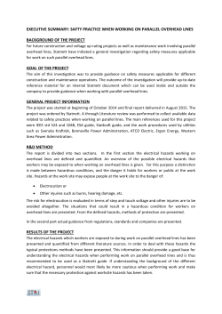 executive summary: safty practice when working on parallel