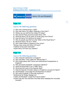 Henry VIII and Elizabeth I Page 118 Answer the