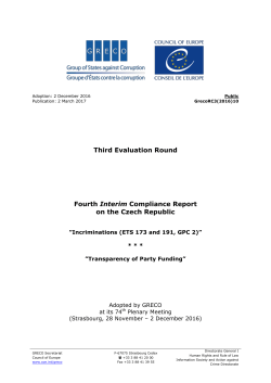 Third Evaluation Round Fourth Interim Compliance Report on the