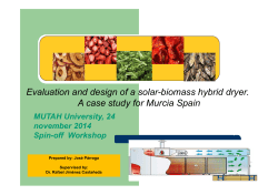 DEV6.2 Spin Offs-Workshop-Solar Biomass Dryer
