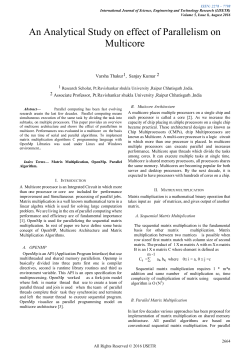 An Analytical Study on effect of Parallelism on Multicore