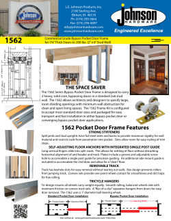 1562 Pocket Door Frame Features