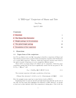 A “BSD-type” Conjecture of Mazur and Tate