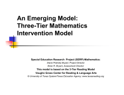 An Emerging Model: Three-Tier Mathematics Intervention Model