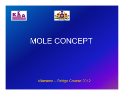MOLE CONCEPT