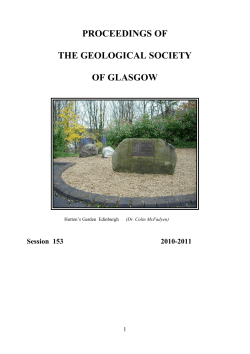 153 (2010-2011) - the Geological Society of Glasgow