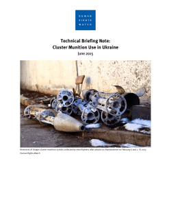 Technical Briefing Note: Cluster Munition Use in Ukraine