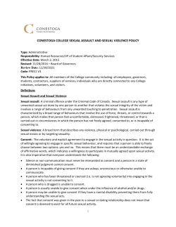 Conestoga College Sexual Assault Policy