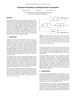 Interactive Simulation of Stylized Human Locomotion