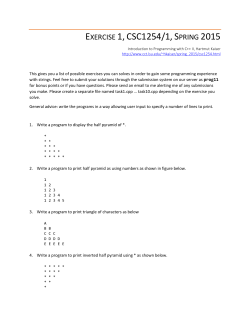 EXERCISE 1,CSC1254/1,S