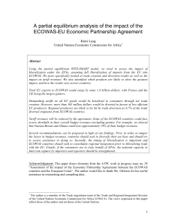 A partial equilibrium analysis of the impact of the