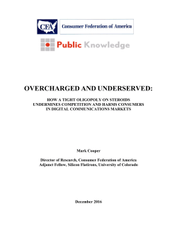 THE POCKETBOOK IMPACT OF MARKET POWER ABUSE IN THE