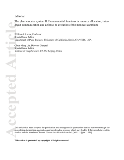 The plant vascular system II: From essential functions in resource
