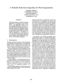 A Trainable Rule-Based Algorithm for Word Segmentation