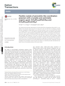 Flexible crystals of perovskite-like coordination polymers with a