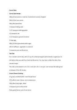 Carrot Cake: Carrot Cake Recipe: 100 g (3.5oz) pecans or walnuts