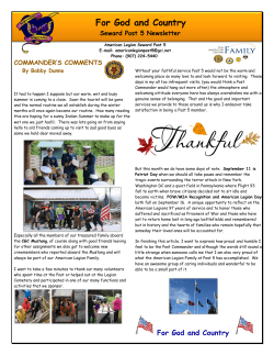Seward Post 5 September 2016 Newsletter