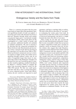Endogenous Variety and the Gains from Trade