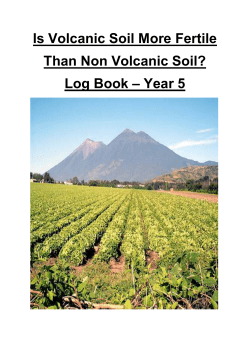 Is Volcanic Soil More Fertile Than Non Volcanic Soil? Log Book