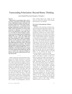 Transcending Polarization: Beyond Binary Thinking