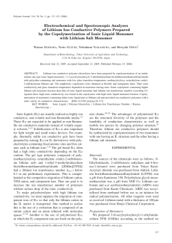 Electrochemical and Spectroscopic Analyses of Lithium Ion