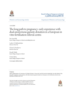 The long path to pregnancy: early experience with dual anonymous