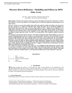 Mercury Retro-Reflection - Modelling and Effects on MPO Solar Array