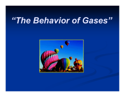 The Behavior of Gases