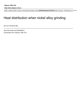HEAT DISTRIBUTION WHEN NICKEL ALLOY GRINDING