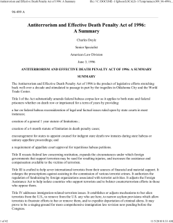 Antiterrorism and Effective Death Penalty Act of 1996